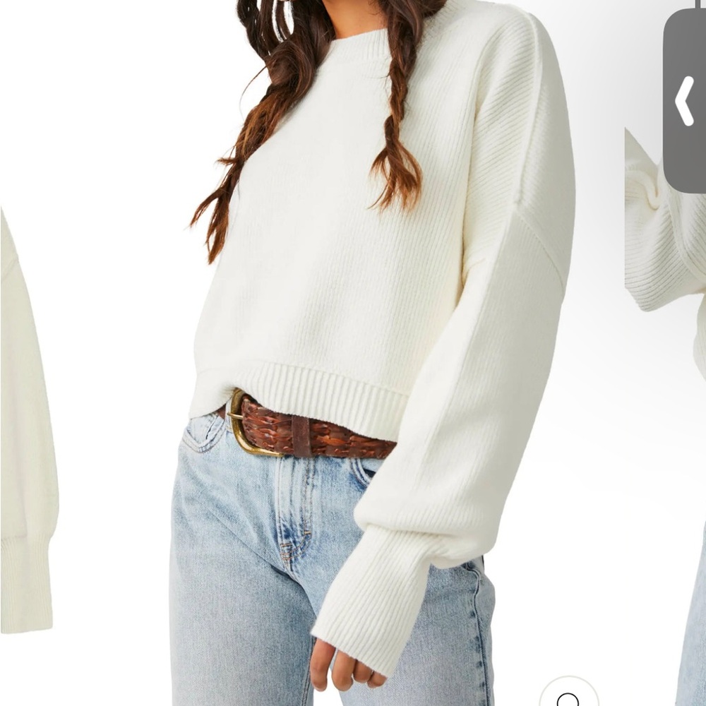 Free People Easy Street Crop Pullover‎ sweater size small